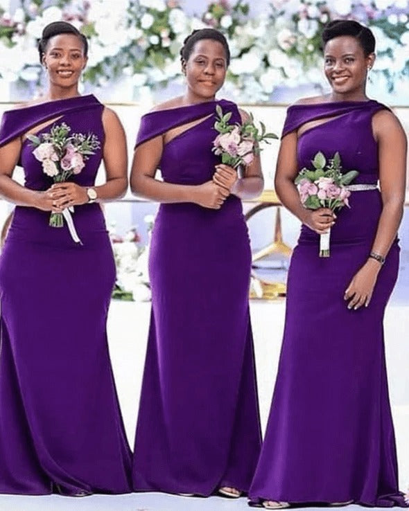 Purple One Shoulder Bridesmaid Dresses Long Wedding Guest Dresses Onli Purple One Shoulder Bridesmaid Dresses Long Wedding Guest Dresses Onli