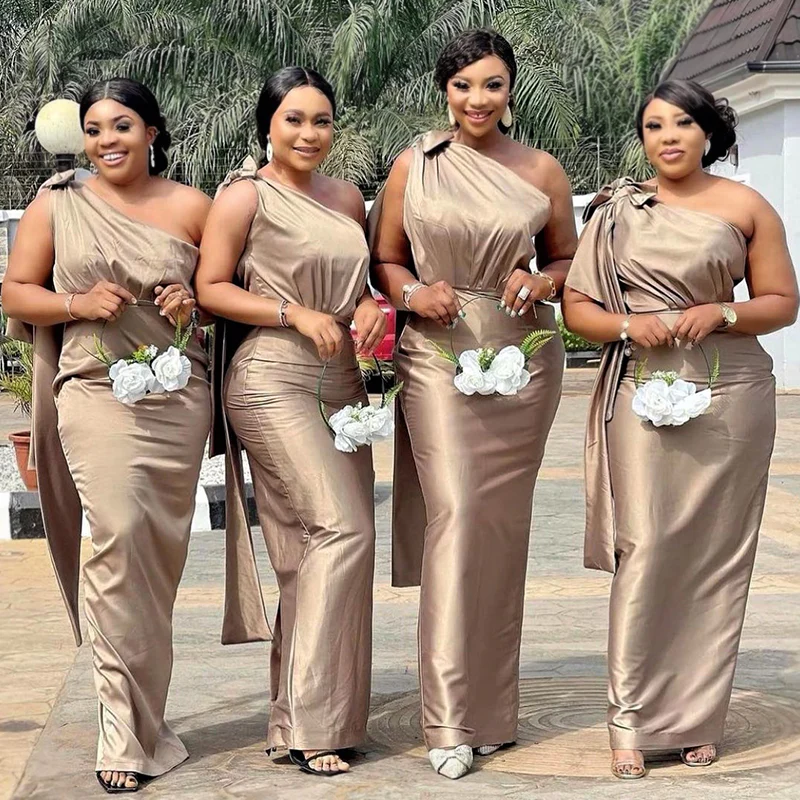 white christmas dresses Champagne One-Shoulder Elegant Mermaid Long Bridesmaid Dress Pic Color / US0 white christmas dresses Champagne One-Shoulder Elegant Mermaid Long Bridesmaid Dress Pic Color / US0