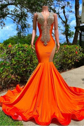 Mermaid V-neck Sequined Open Back Floor-length Sleeveless Lace Beading Prom Dresses