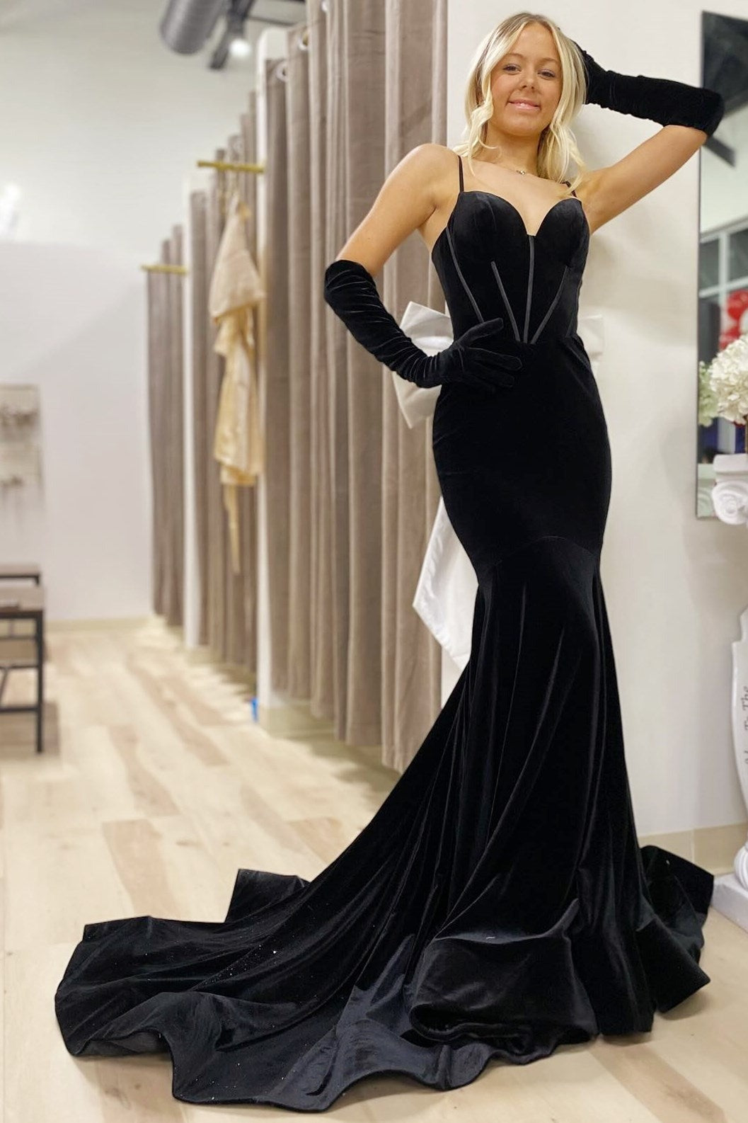 Velvet Prom Dress Black Velvet Sweetheart Dress Simple Ruched Long Velvet Formal Prom Dress With Slit Velvet Prom Dress Black Velvet Sweetheart Dress Simple Ruched Long Velvet Formal Prom Dress With Slit