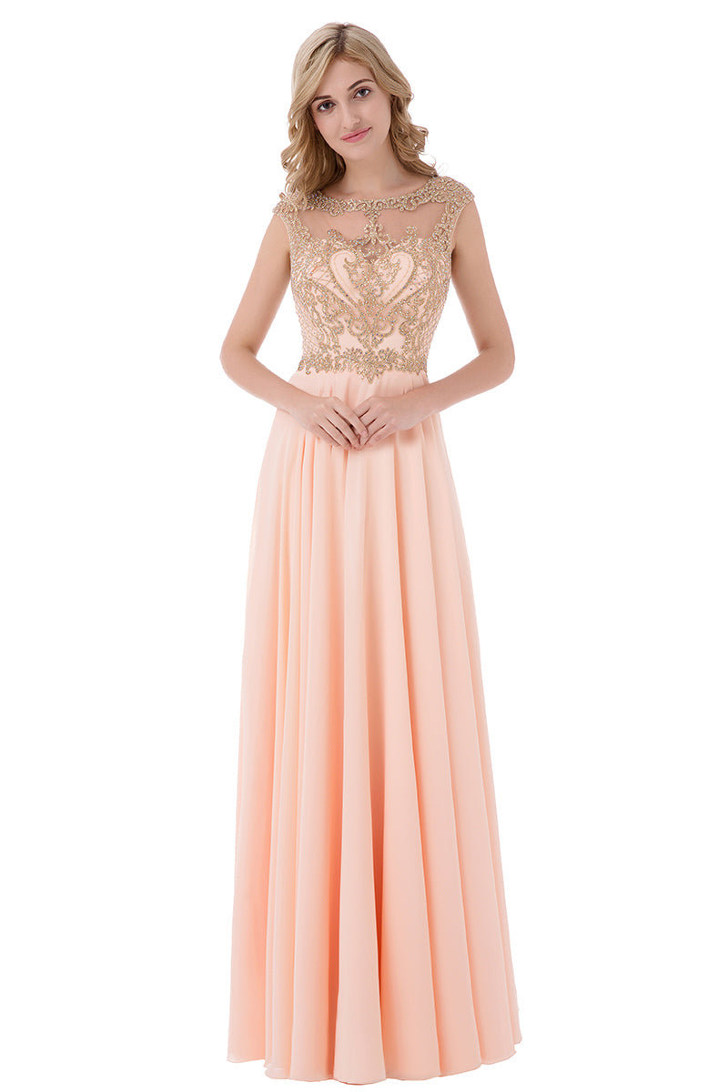 Light Pink Chiffon Long Formal Evening Dress luladress Light Pink Chiffon Long Formal Evening Dress luladress