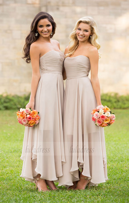 A-line Bridesmaid Dress,Strapless Bridesmaid Dresses - Custom Color / US8 A-line Bridesmaid Dress,Strapless Bridesmaid Dresses - Custom Color / US8