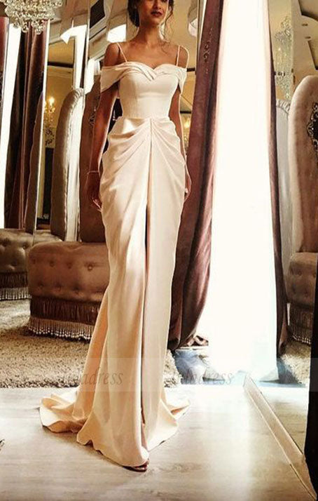 Off Shoulder Satin Mermaid Wedding Dresses luladress Off Shoulder Satin Mermaid Wedding Dresses luladress