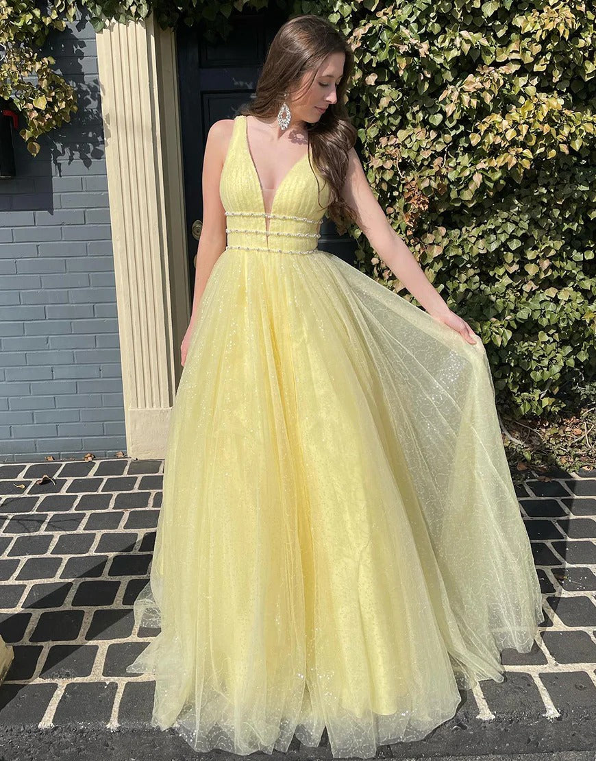 A Line Daffodil Long Backless Prom Dresses,Evening dresses luladress A Line Daffodil Long Backless Prom Dresses,Evening dresses luladress