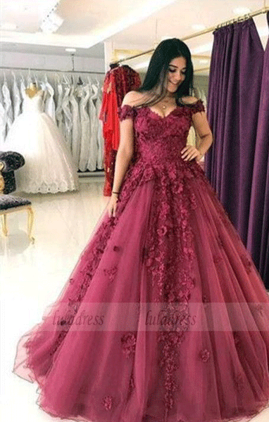 burgundy wedding dress,off the shoulder quinceanera dress,BD99701