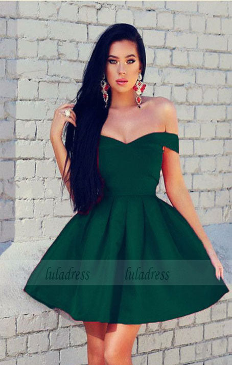 dark green homecoming dresses,short cocktail dress,emerald green