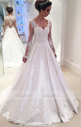 Wedding Dresses, Wedding Gown,lace long sleeves wedding dress