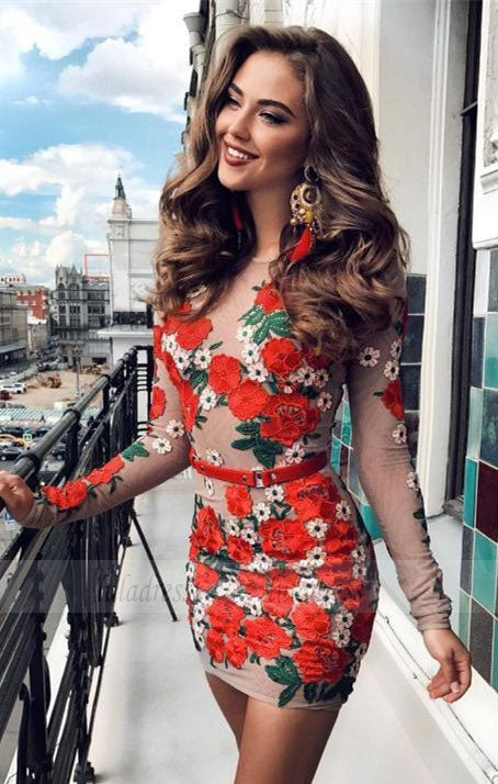 modest red long sleeves short prom dresses, unique bodycon short homec luladress modest red long sleeves short prom dresses, unique bodycon short homec luladress