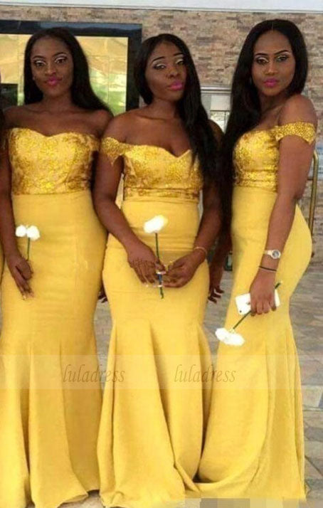 Off-Shoulder Shimmery Sequin Mermaid Bridesmaid Dress luladress Off-Shoulder Shimmery Sequin Mermaid Bridesmaid Dress luladress