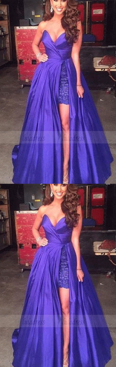 Unique purple long prom dress, evening dress,formal dress