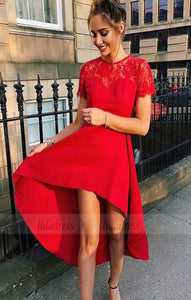 High Low Homecoming Dress,Homecoming Dress with Sleeves,BD99821