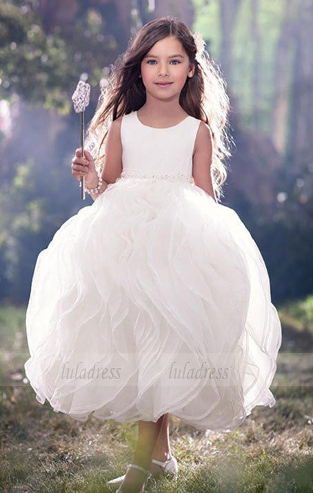Puffy Vintage Flower Girl Dresses for Wedding – luladress Puffy Vintage Flower Girl Dresses for Wedding – luladress