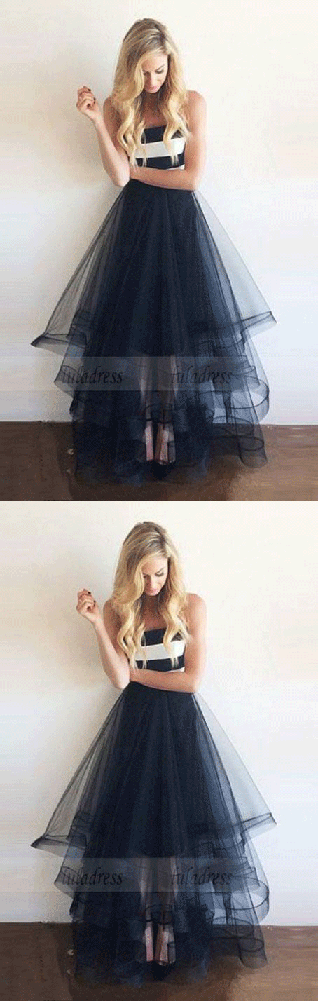 New Arrival A-Line Strapless Floor Length  Prom Dress/Evening Dress with Ruffles