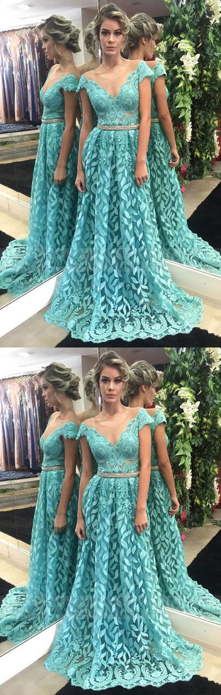 luxury mint prom dresses modest long party dresses unique a line sheer tulle evening gowns