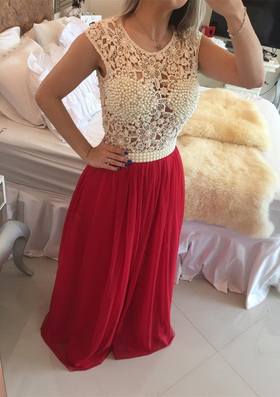 beaded prom dress,long Prom Dress,charming prom dress,o neck evening dress