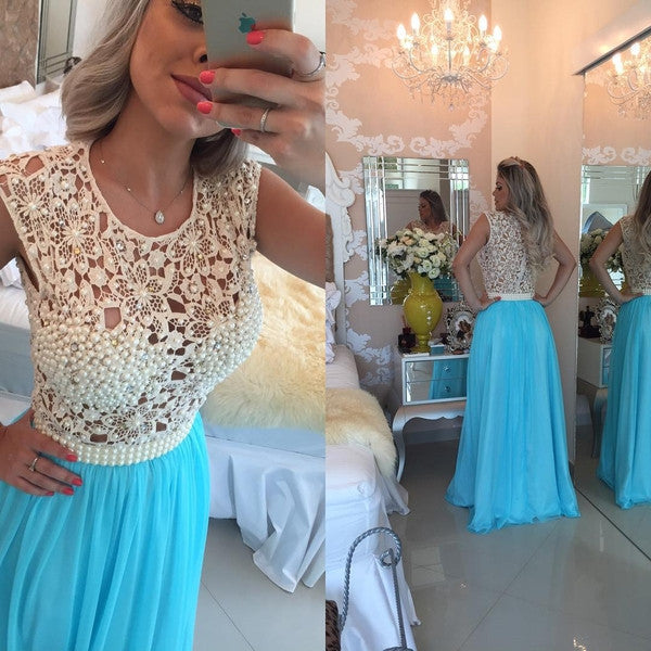 beaded prom dress,long Prom Dress,charming prom dress,o neck evening dress