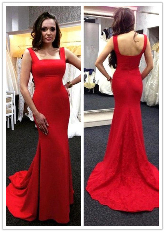 red evening Dress,simple Prom Dress,long prom dress,formal evening dress