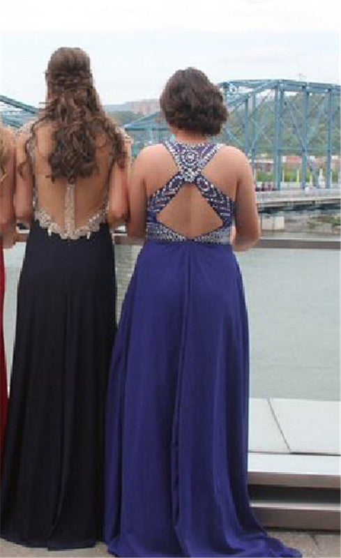 blue Prom Dresses,long prom dress,beaded prom Dress,charming prom dress,formal prom dress