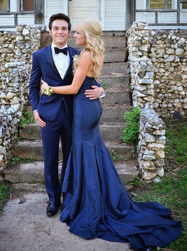 long evening Dress,mermaid Prom Dress,navy blue prom dress,elegant prom dress,formal evening dress