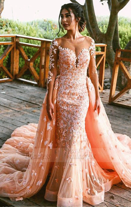 Long Sleeves Lace Mermaid Prom Dresses Elegant Evening Gowns Long Sleeves Lace Mermaid Prom Dresses Elegant Evening Gowns