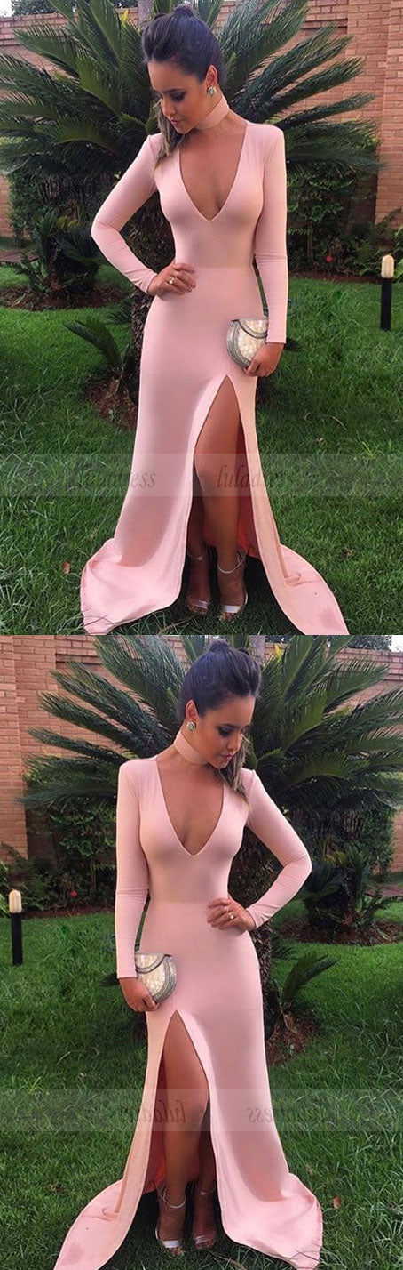 long sleeves prom dress,mermaid evening gowns,sexy prom dresses