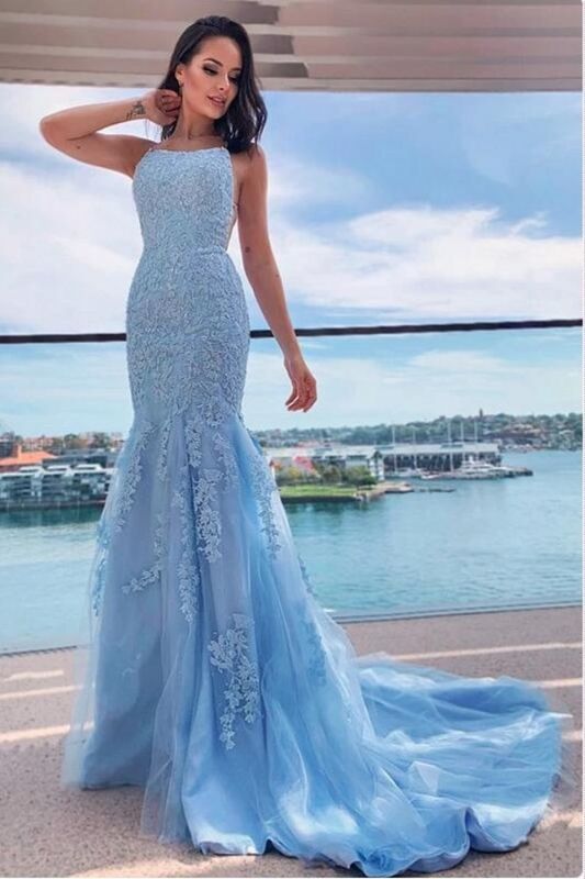 royal blue lace mermaid dress Strapless Mermaid Beaded Royal Blue Lace Long Prom Dress, Mermaid Roya abcprom