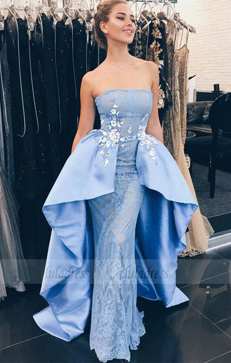 unique satin mermaid party dresses with lace