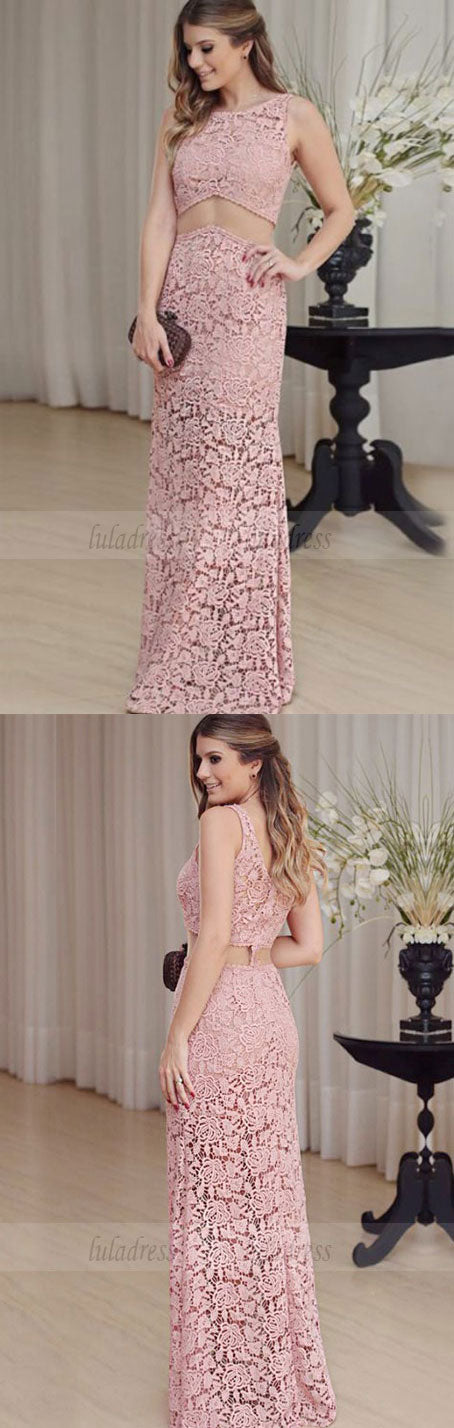Lace Prom Dresses,Pink Prom Dress,Sexy Prom Dress