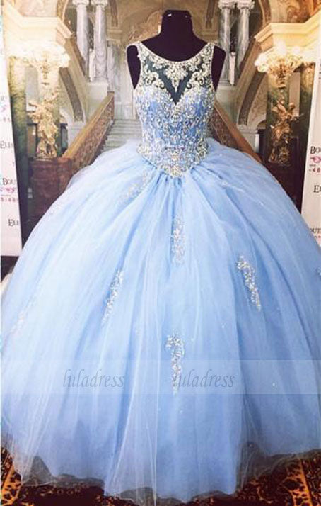 Cardenal Maryanne Jones boleto Blue Quinceanera Dresses Vestidos de 15 anos Aqua Stunning Ball Gowns, –  luladress