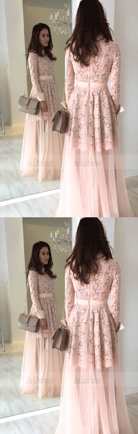 Long Sleeve Prom Dress,Sheath Prom Dress,Fashion Prom Dress
