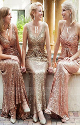 rose gold bridesmaid dress,gold sequins bridesmaid dresses