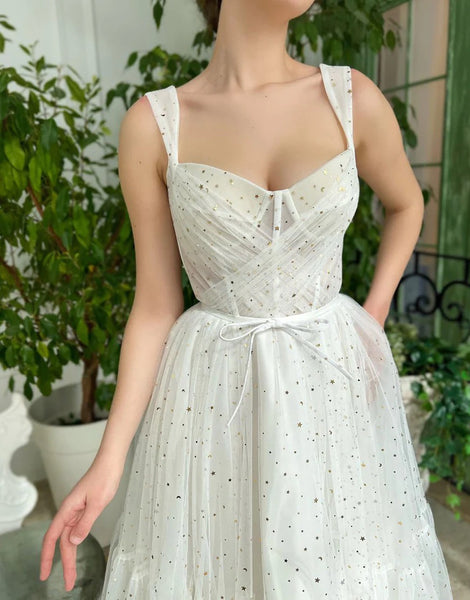 Straps Short Tulle Prom Dresses White Homecoming Dress,BD930623