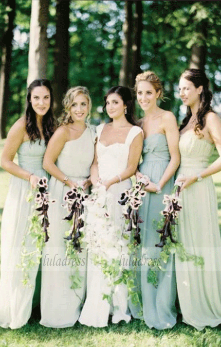 Sweetheart A-Line Simple Long Bridesmaid Dress