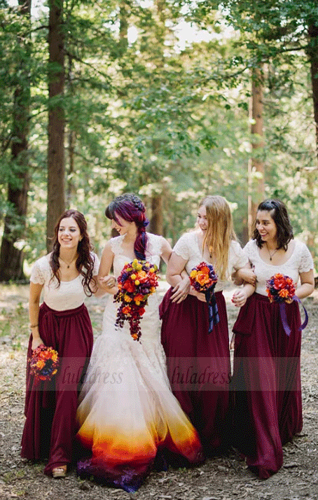 Chiffon Long Bridesmaid Dresses With Lace luladress Chiffon Long Bridesmaid Dresses With Lace luladress