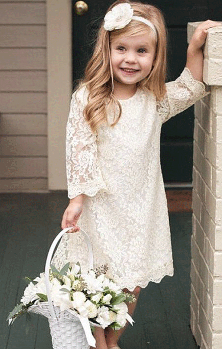 Lace Dress for Toddler or Little Girls Rustic Vintage Flower Girl Dresses - Custom Color / 5 Lace Dress for Toddler or Little Girls Rustic Vintage Flower Girl Dresses - Custom Color / 5