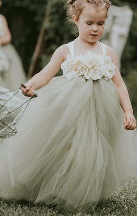 Tulle Flower Girl Dresses, Little Girl Dresses for Wedding - Pic Color / 13 Tulle Flower Girl Dresses, Little Girl Dresses for Wedding - Pic Color / 13