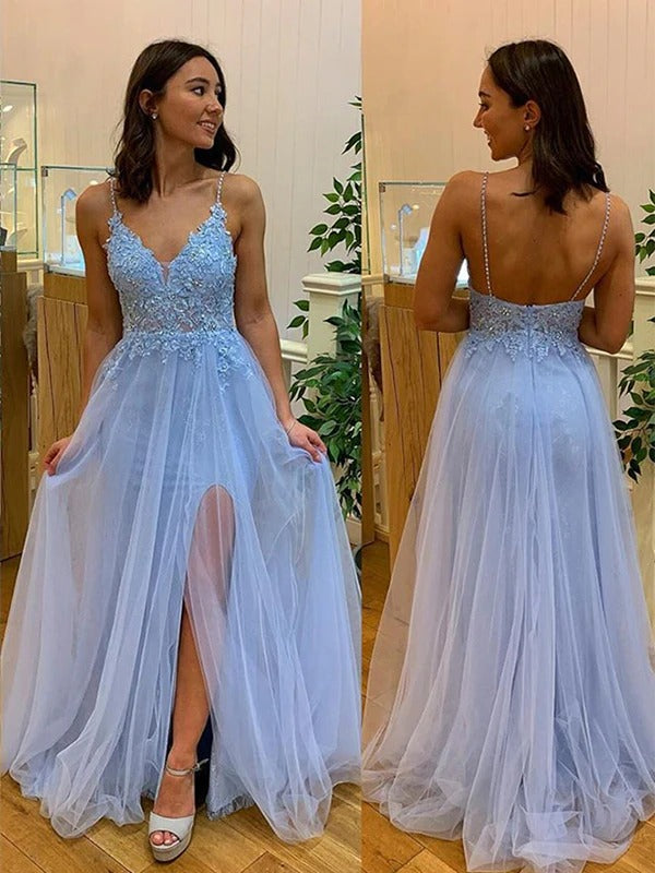 Tulle and Lace Prom Dresses Wedding Party Dresses Pic Color / US8 Tulle and Lace Prom Dresses Wedding Party Dresses Pic Color / US8