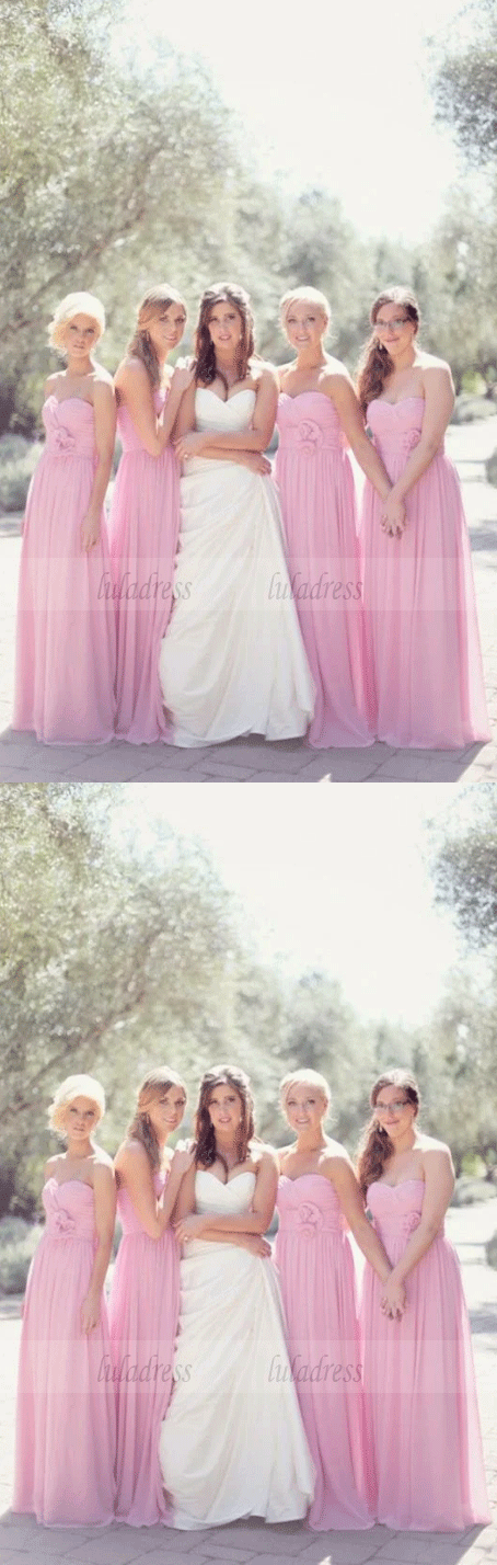 A-Line Floor-Length Chiffon Bridesmaid Dresses