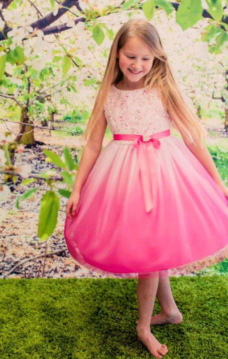Cute Flower Girl Dress with Sash