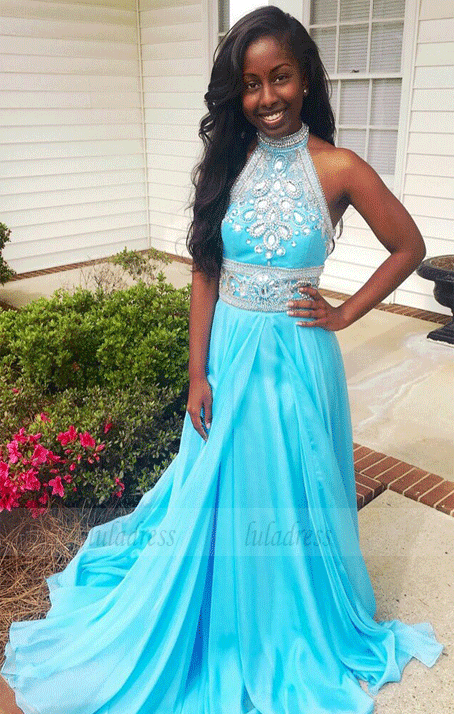 High Neckline Prom Dresses Prom Dress Evening Gown For Wedding Party