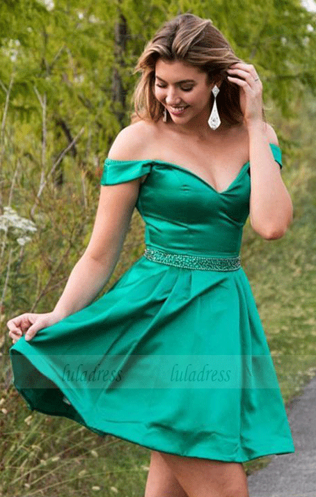 Off-the-Shoulder Short Beaded Prom Homecoming Party Dresses luladress Off-the-Shoulder Short Beaded Prom Homecoming Party Dresses luladress