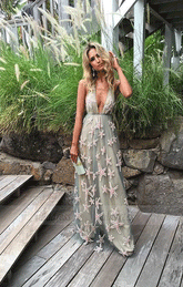 Sexy Deep V-Neck A-line Prom Dresses