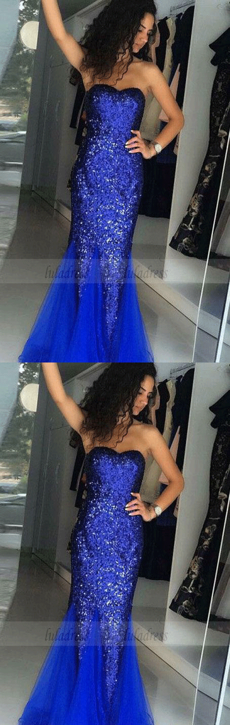 unique mermaid prom dresses with sequins, modest sweetheart evening dresses