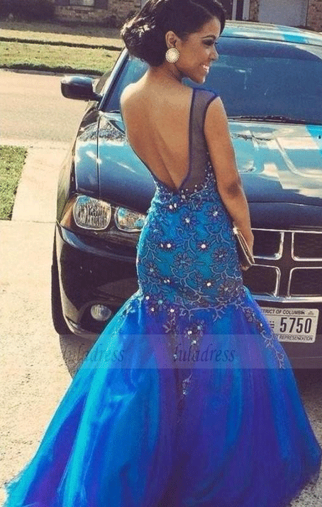 Mermaid Evening Dress, Lace Evening Dress