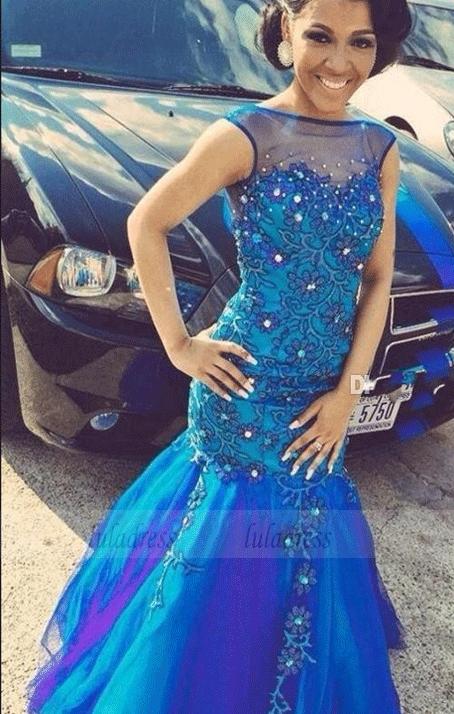 Mermaid Evening Dress, Lace Evening Dress