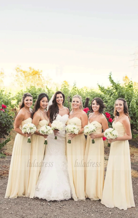 Sleeveless Sweep Train Chiffon Bridesmaid Dress Sleeveless Sweep Train Chiffon Bridesmaid Dress