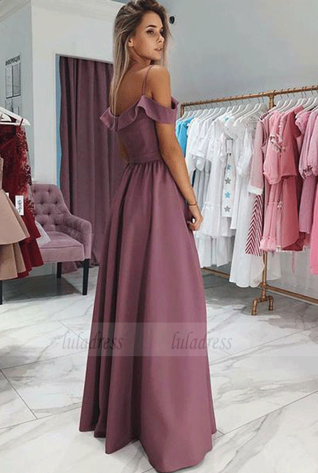 Off the Shoulder Spaghetti Straps Prom Dresses,Elegant Evening Party Dresses