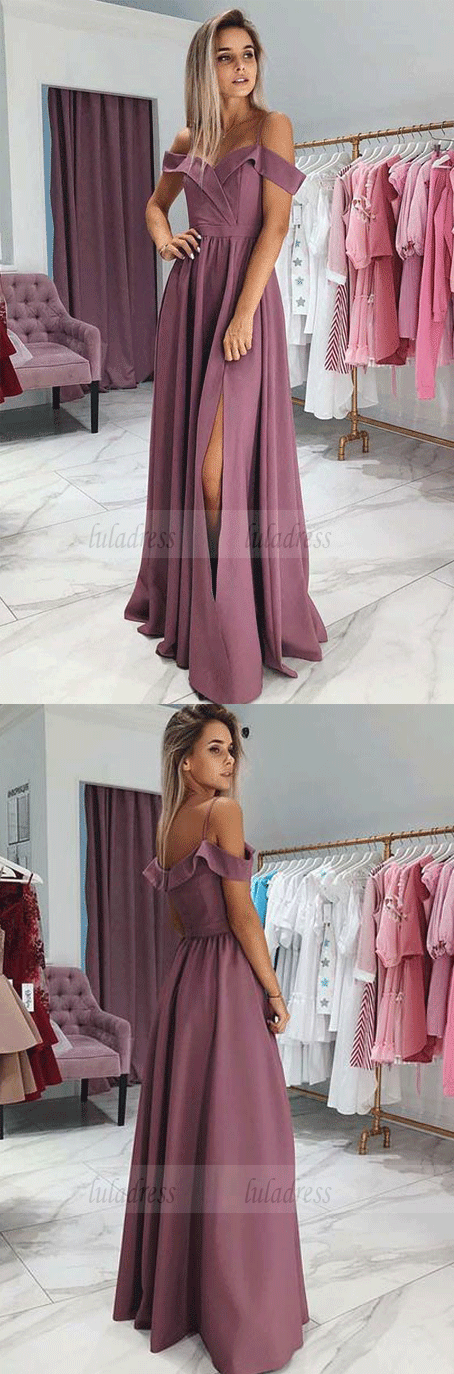 Off the Shoulder Spaghetti Straps Prom Dresses,Elegant Evening Party Dresses