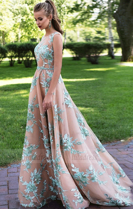 Elegant Prom Dresses,A Line Prom Dress,Long Prom Gown