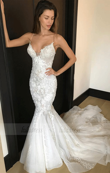 Sexy Lace Mermaid Wedding Dresses luladress Sexy Lace Mermaid Wedding Dresses luladress
